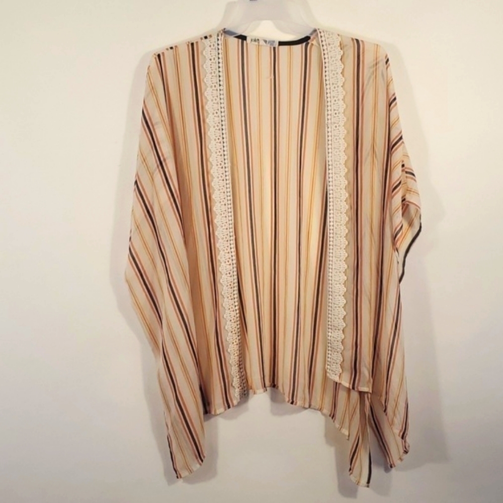 Jolt kimono Stripes Swim cover-up Size XL